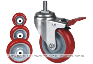 Колесо поворотное с болтом Lema ED3-TPU-125-100-B5