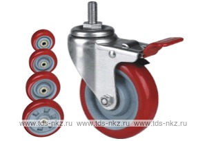 Колесо поворотное с болтом Lema ED3-TPU-100-100-B6