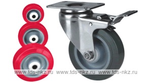 Колесо поворотное с площадкой Lema EDS2-PU-75-80-B5