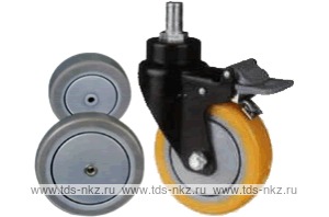 Колесо поворотное с болтом Lema EH3-TPE-125-100-B7