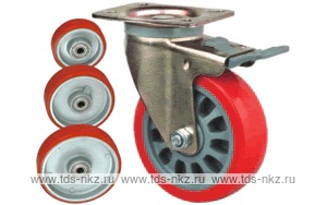 Колесо поворотное с площадкой Lema FC2-TPU-125-230-B6A