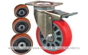 Колесо поворотное с площадкой Lema FC2-TPU-125-230-B6I