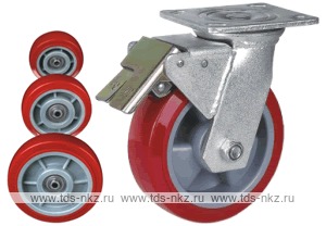 Колесо поворотное с площадкой Lema GC2-TPU-200-400-M6H